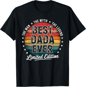 Funny Best Dada Ever Vintage Myth Legend Men Father's Day T-Shirt - T-Shirt | Black