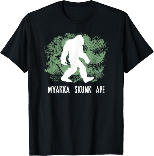 Myakka Skunk Ape Bigfoot Shirt, Swamp Sasquatch Gift T-Shirt - T-Shirt | Black