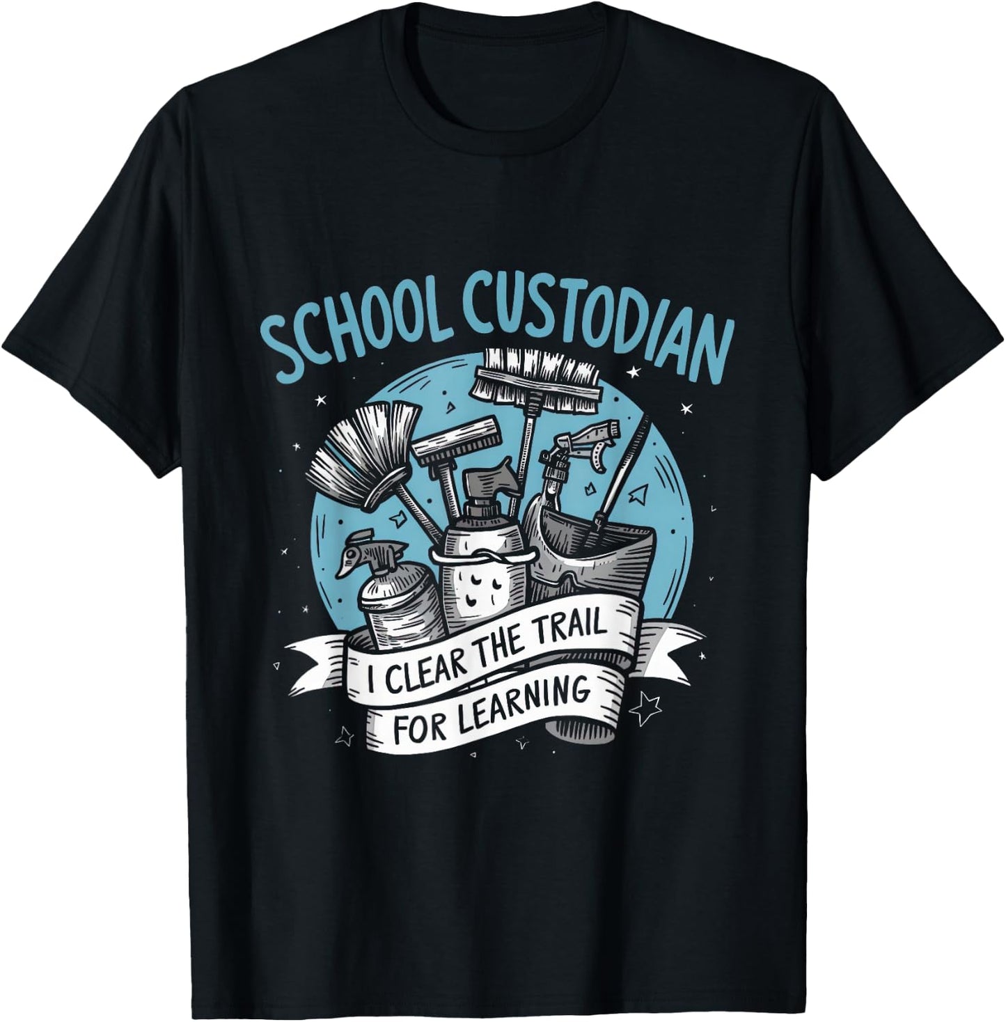 School Custodian Janitor Janitorial Appreciation Women Men T-Shirt - T-Shirt | Black