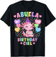 Abuela of The Birthday Girl Shirt | Axolotl 1st Birthday T-Shirt - T-Shirt | Black