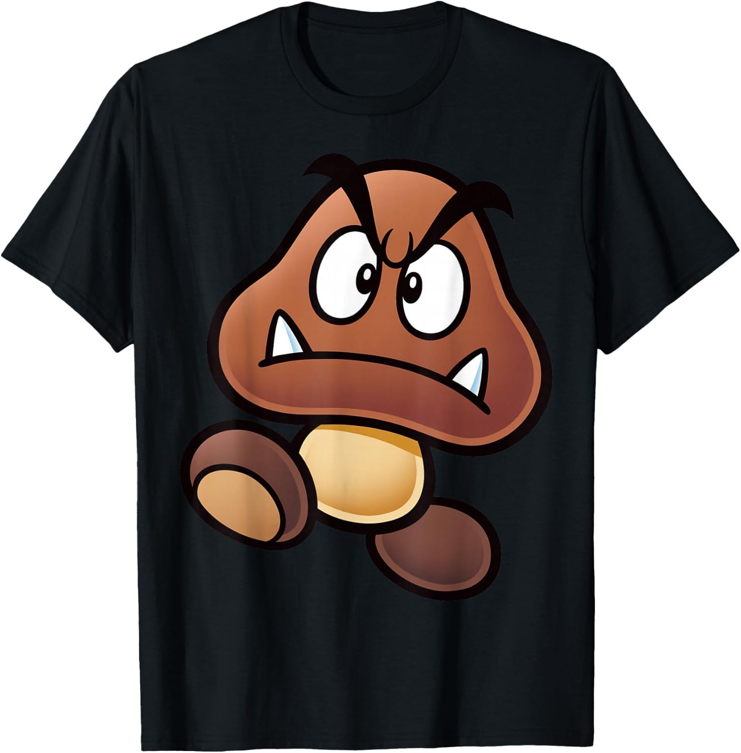 Super Mario Goomba Big Face T-Shirt - T-Shirt | Black