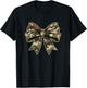 Camouflage Old Camo Bow Camo Coquette Bow Hunting Women Girl T-Shirt - T-Shirt | Black