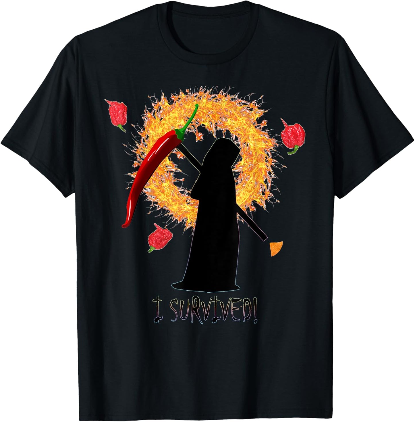 Reaper Paqui Challenge I Survived T-Shirt - T-Shirt | Black