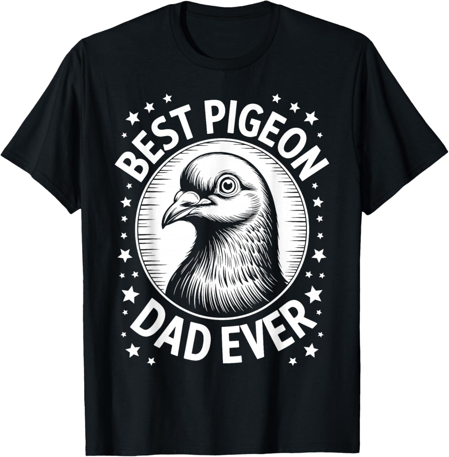 Pigeon Dad Funny Pigeon T-Shirt - T-Shirt | Black