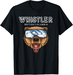 Whistler British Columbia - USA Grizzly Ski Resort 80s Gift T-Shirt - T-Shirt | Black