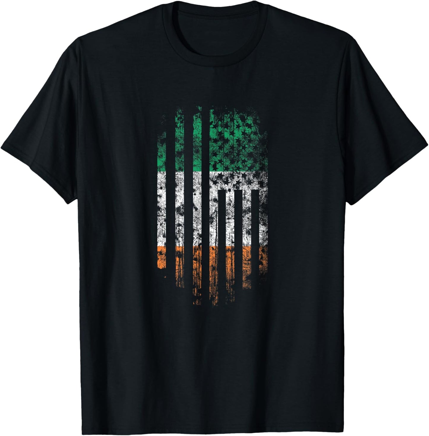 Irish American Flag - Ireland Saint Patrick's Day T-Shirt - T-Shirt | Black