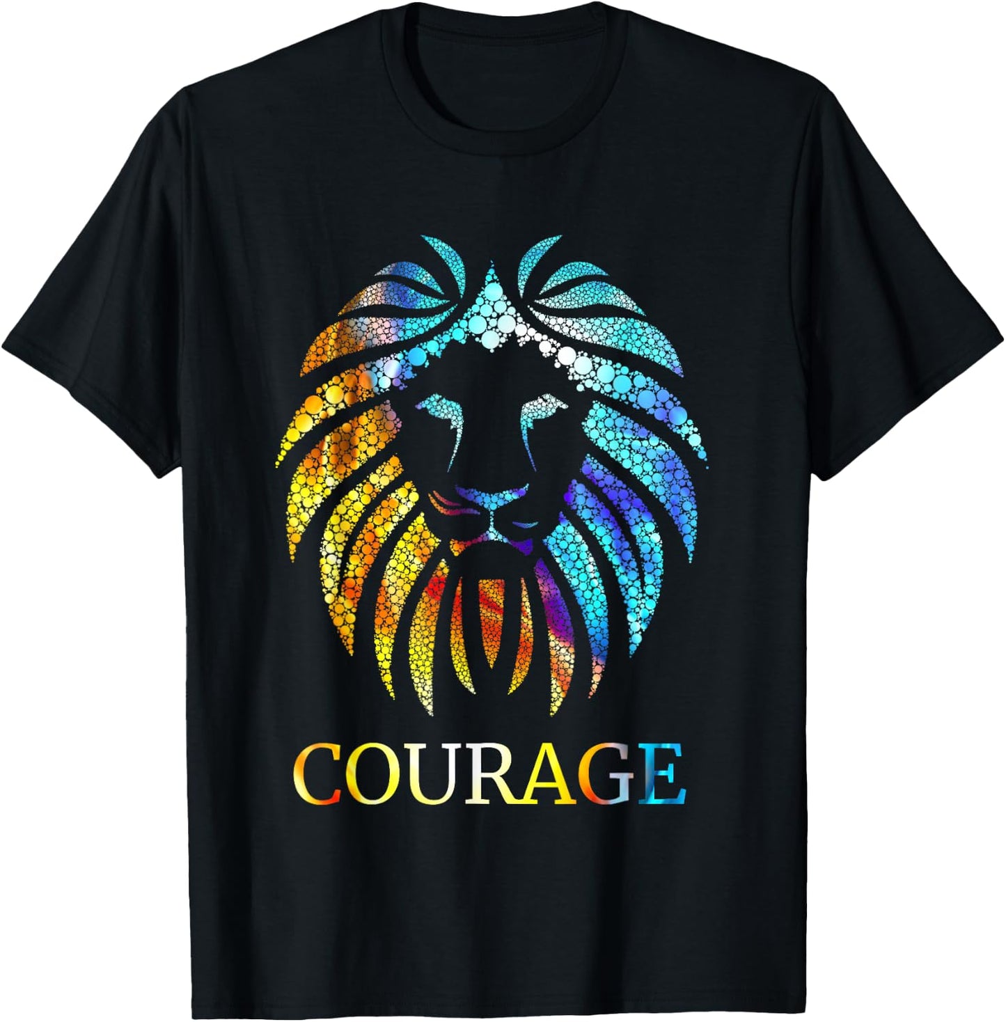 Courage Lion the symbol of courage my spirit animal T-Shirt - T-Shirt | Black