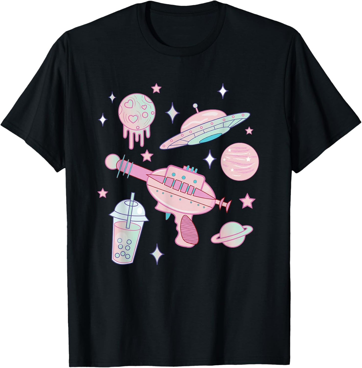Alien Babe Pastel Goth Kawaii T-Shirt - T-Shirt | Black