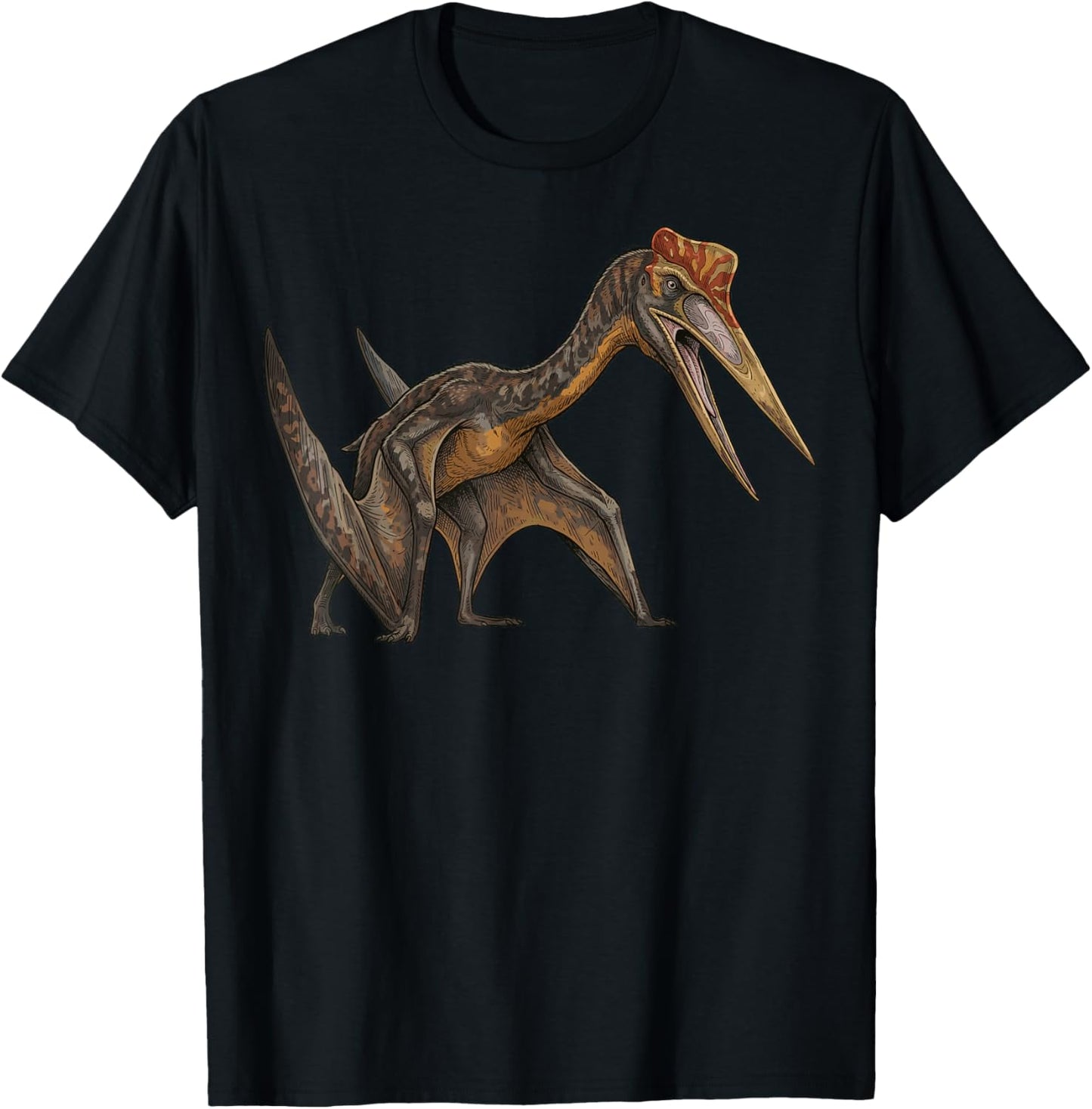 Quetzalcoatlus Illustration T-Shirt - T-Shirt | Black