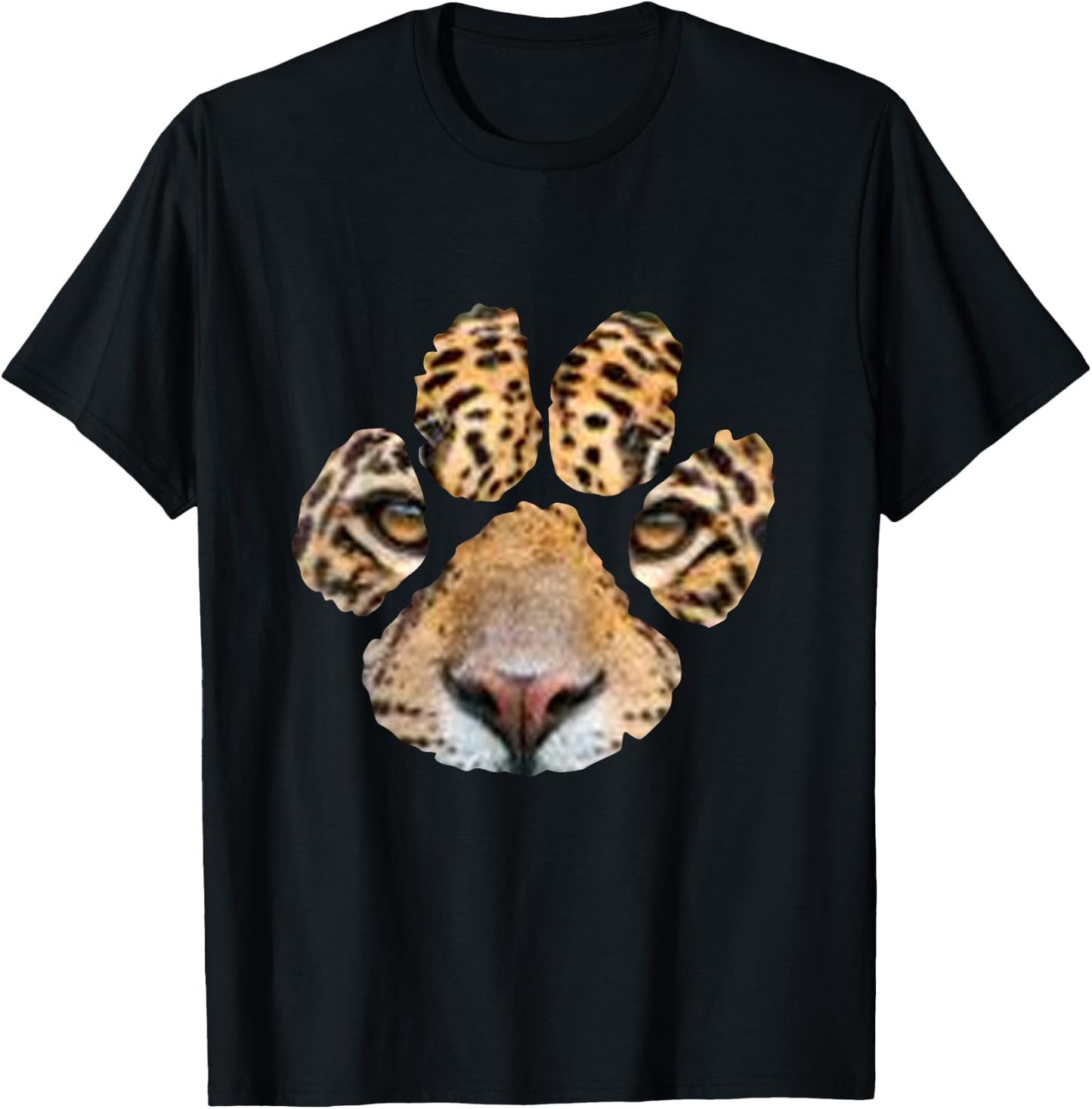 Awesome Jaguar Paw Print - & & Kids T-Shirt - T-Shirt | Black