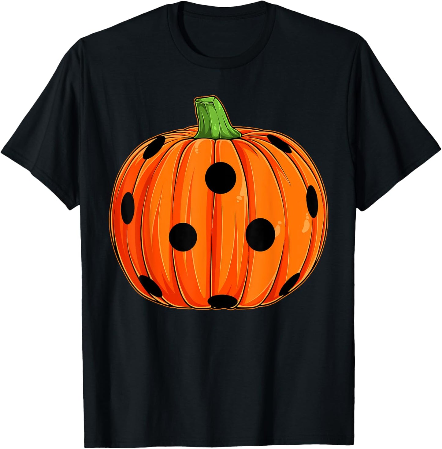 Funny Pickleball Pumpkin Happy Halloween Day Boys Men Women T-Shirt - T-Shirt | Black