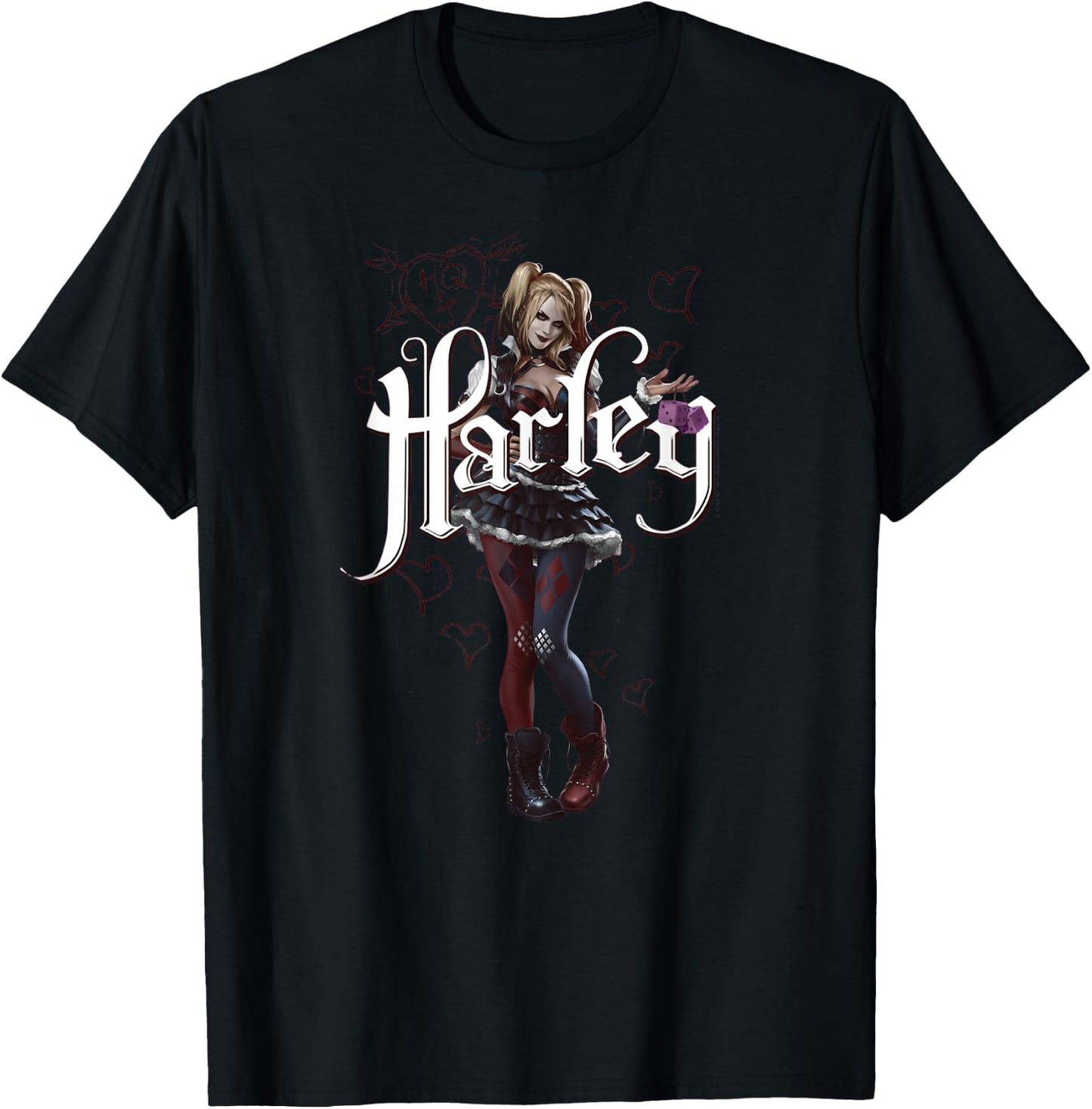Batman: Arkham Knight Harley Quinn Lover Girl T-Shirt - T-Shirt | Black