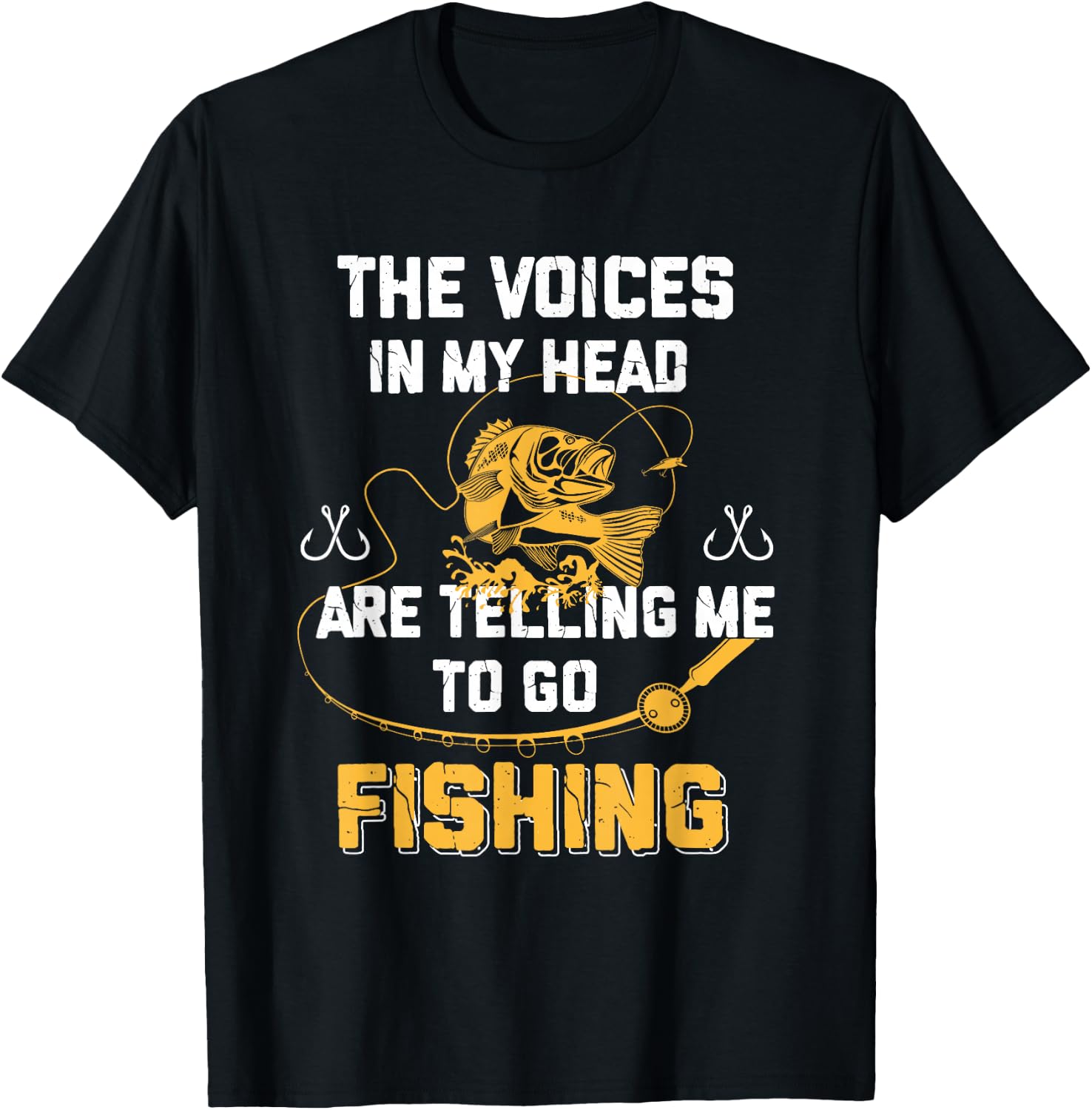 Fishing Gifts Funny Fisherman T-Shirt - T-Shirt | Black
