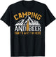 Camping and Drinking Shirt Camping and Beer Why I'm Here T-Shirt - T-Shirt | Black