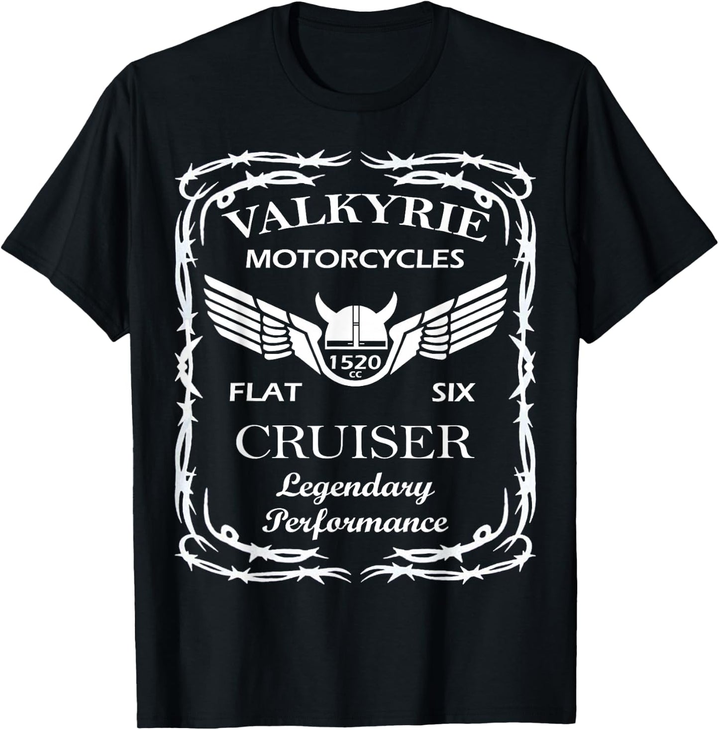 Valkyrie Motorcycle Biker Cruiser Flat Six T-Shirt - T-Shirt | Black