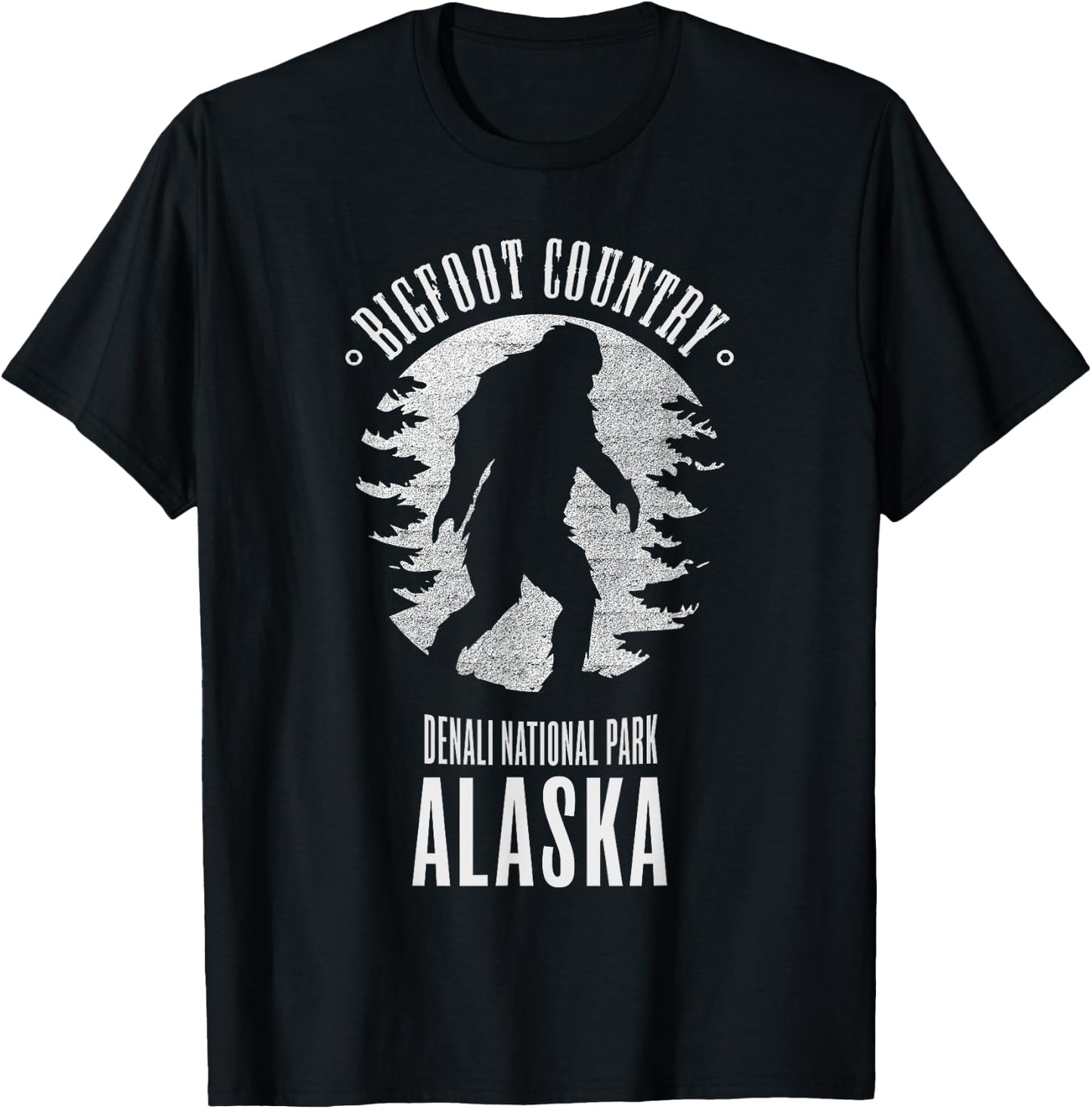 Bigfoot Alaska Denali National Park T Shirt T-Shirt - T-Shirt | Black