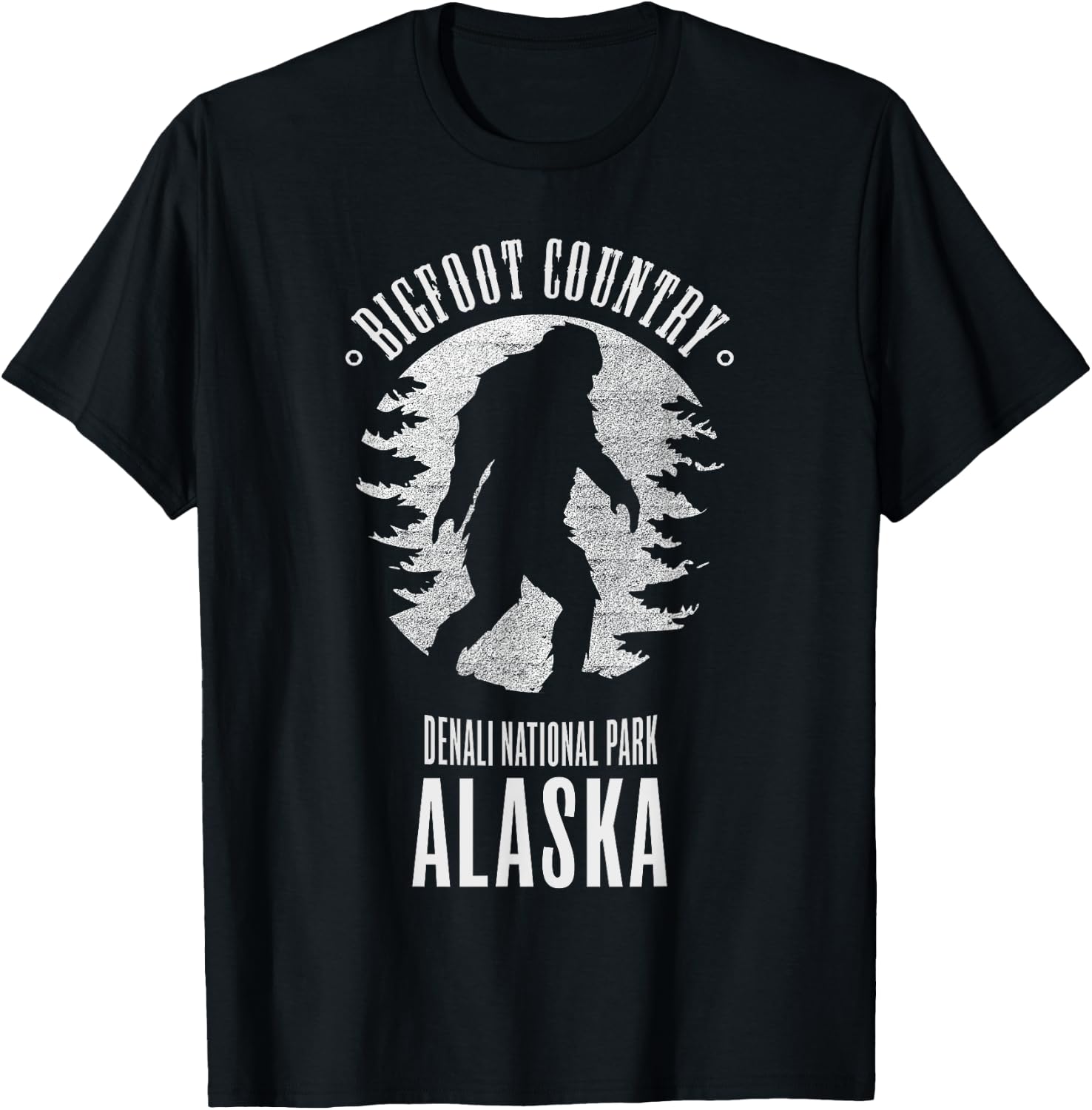 Bigfoot Alaska Denali National Park T Shirt T-Shirt - T-Shirt | Black