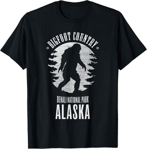 Bigfoot Alaska Denali National Park T Shirt T-Shirt - T-Shirt | Black