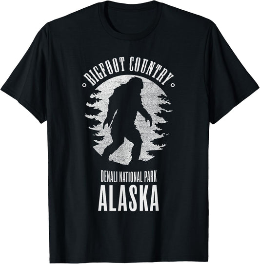 Bigfoot Alaska Denali National Park T Shirt T-Shirt - T-Shirt | Black