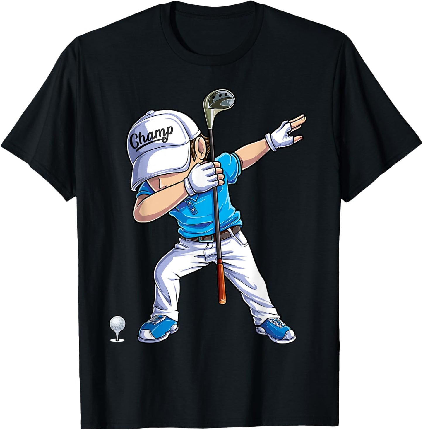 Dabbing Golf Player Golfer Golfing Funny Boys Men Dab Dance Small T-Shirt - T-Shirt | Black