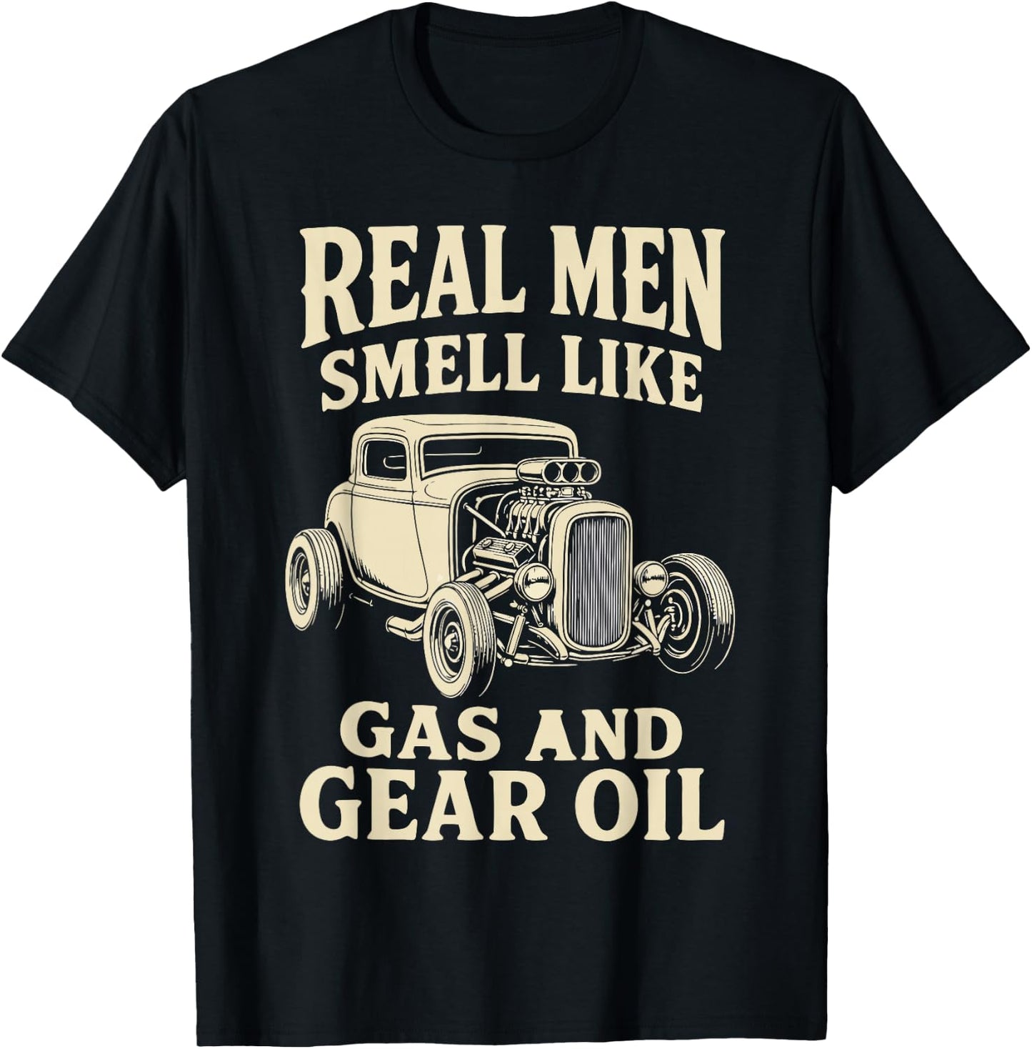 Men Hot Rodder Muscle Car Gear Hot Rod T-Shirt - T-Shirt | Black