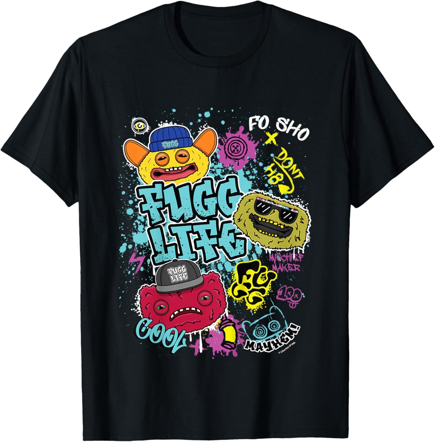 Fugg Life Grin Count Underoo Mcgoo & Wide Eyed Weirdo Kids T-Shirt - T-Shirt | Black