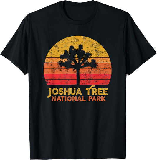 Vintage Joshua Tree National Park Retro T-Shirt - T-Shirt | Black