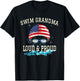 Swim Swimmer Funny Swimming Proud Grandma Goggles Shirt T-Shirt - T-Shirt | Black