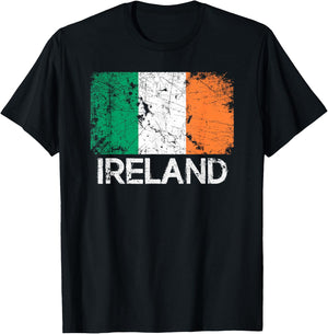 Irish Flag | Vintage Made In Ireland Gift T-Shirt - T-Shirt | Black