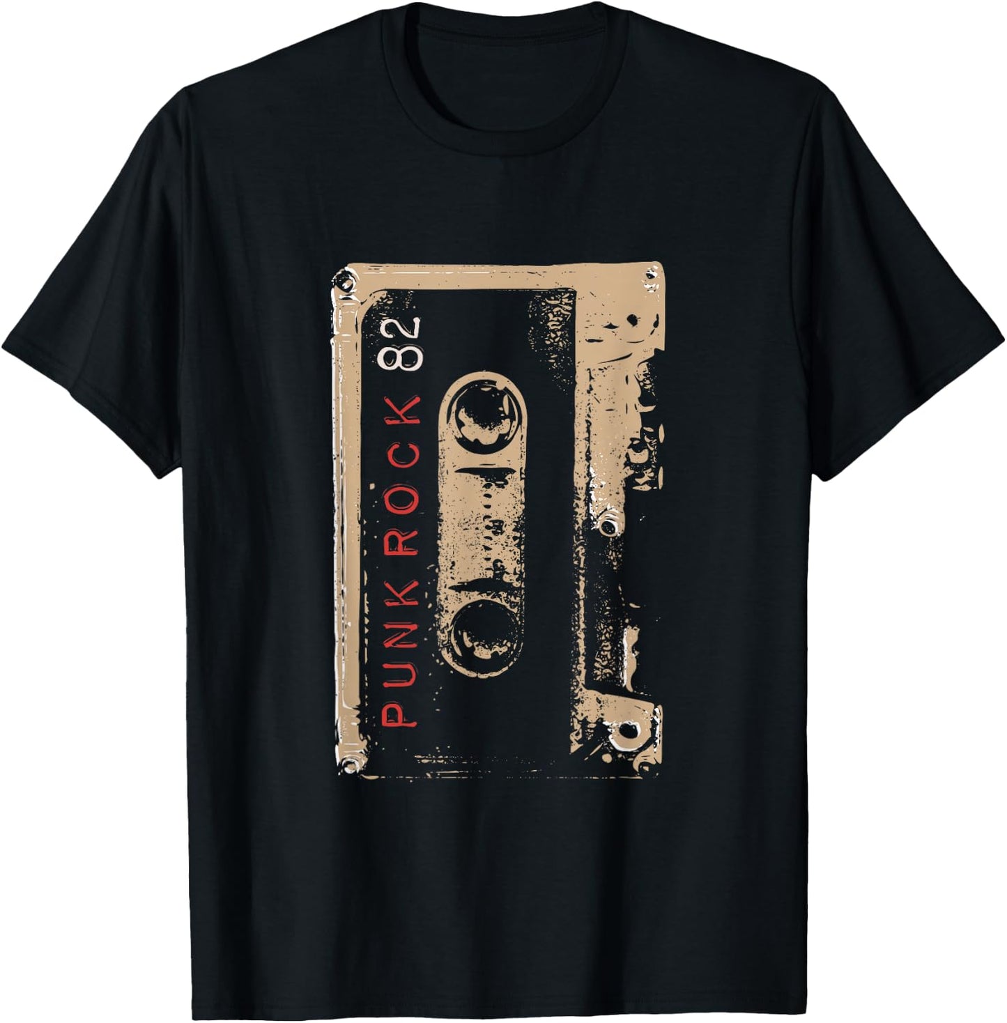 Punk Rock 80's Concert Mixtape Cassette Vintage T-Shirt - T-Shirt | Black