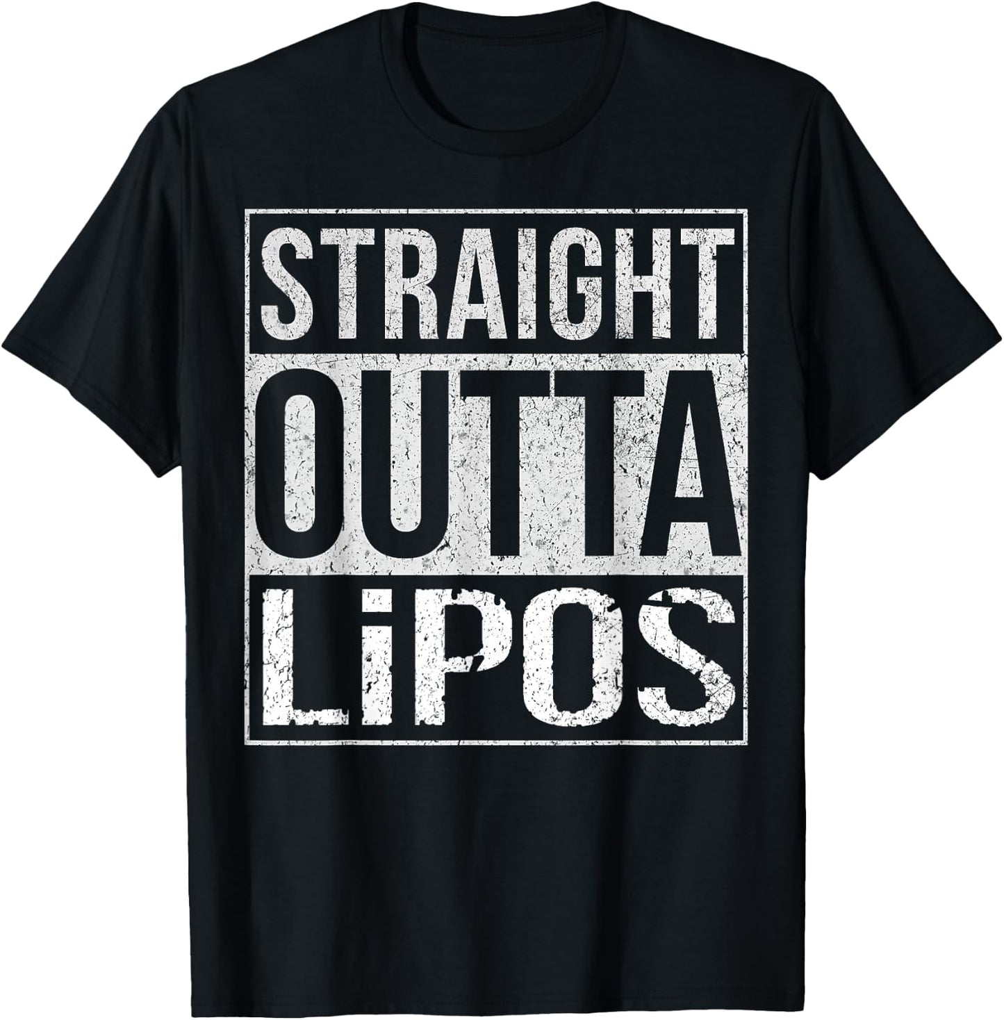 Straight Outta LiPos Funny T Shirt FPV Drone Racing RC Pilot T-Shirt - T-Shirt | Black