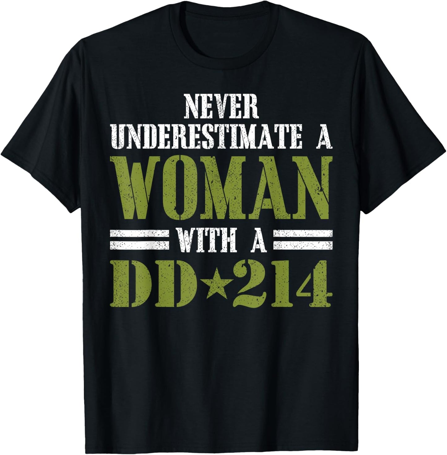 Women with DD-214 Female Veterans Day Gift Shirt T-Shirt - T-Shirt | Black