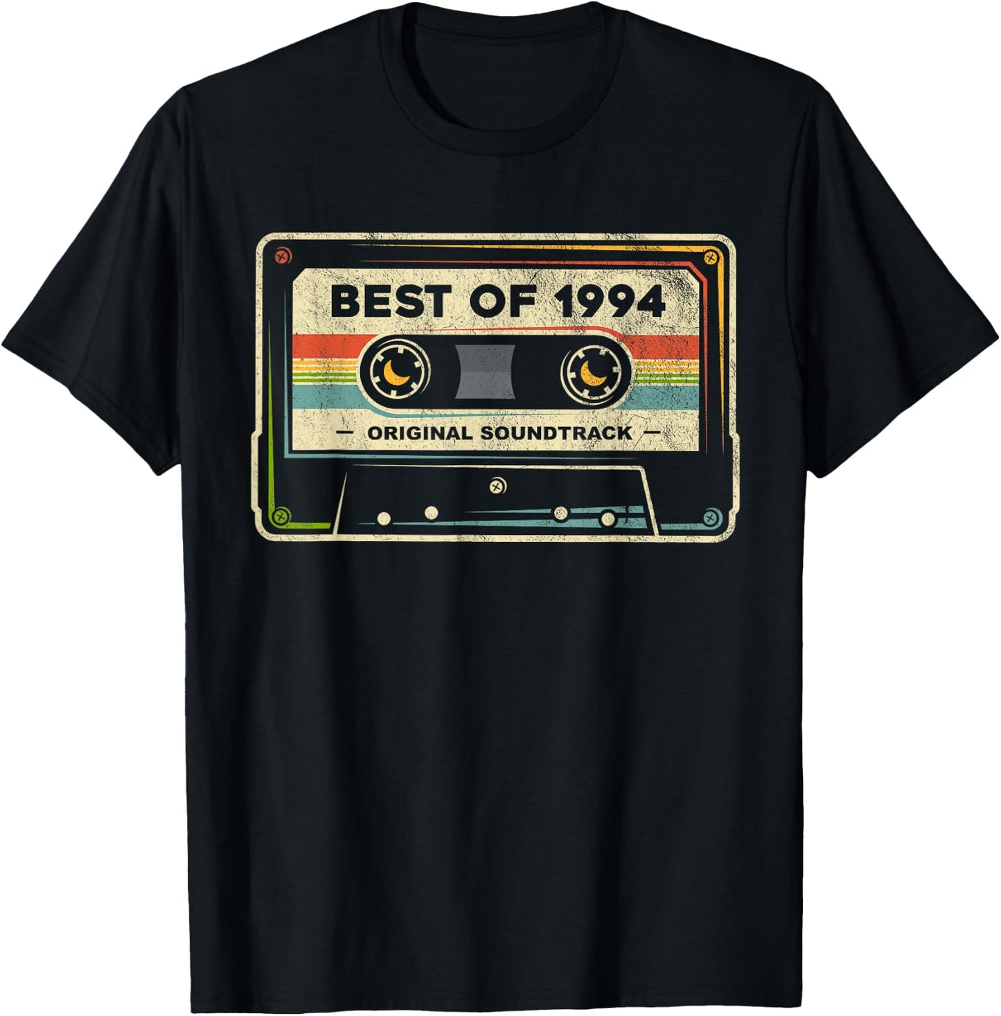 Retro Best of 1994 Mixtape Vintage 30th Birthday Cassette T-Shirt - T-Shirt | Black