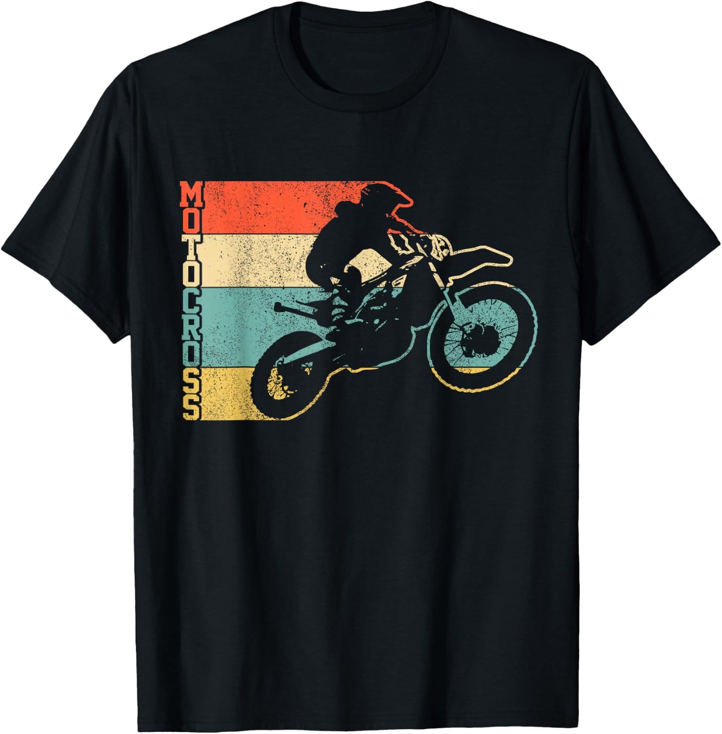 Motocross Vintage Enduro Dirt Bike Motorcycle MX Biker T-Shirt - T-Shirt | Black