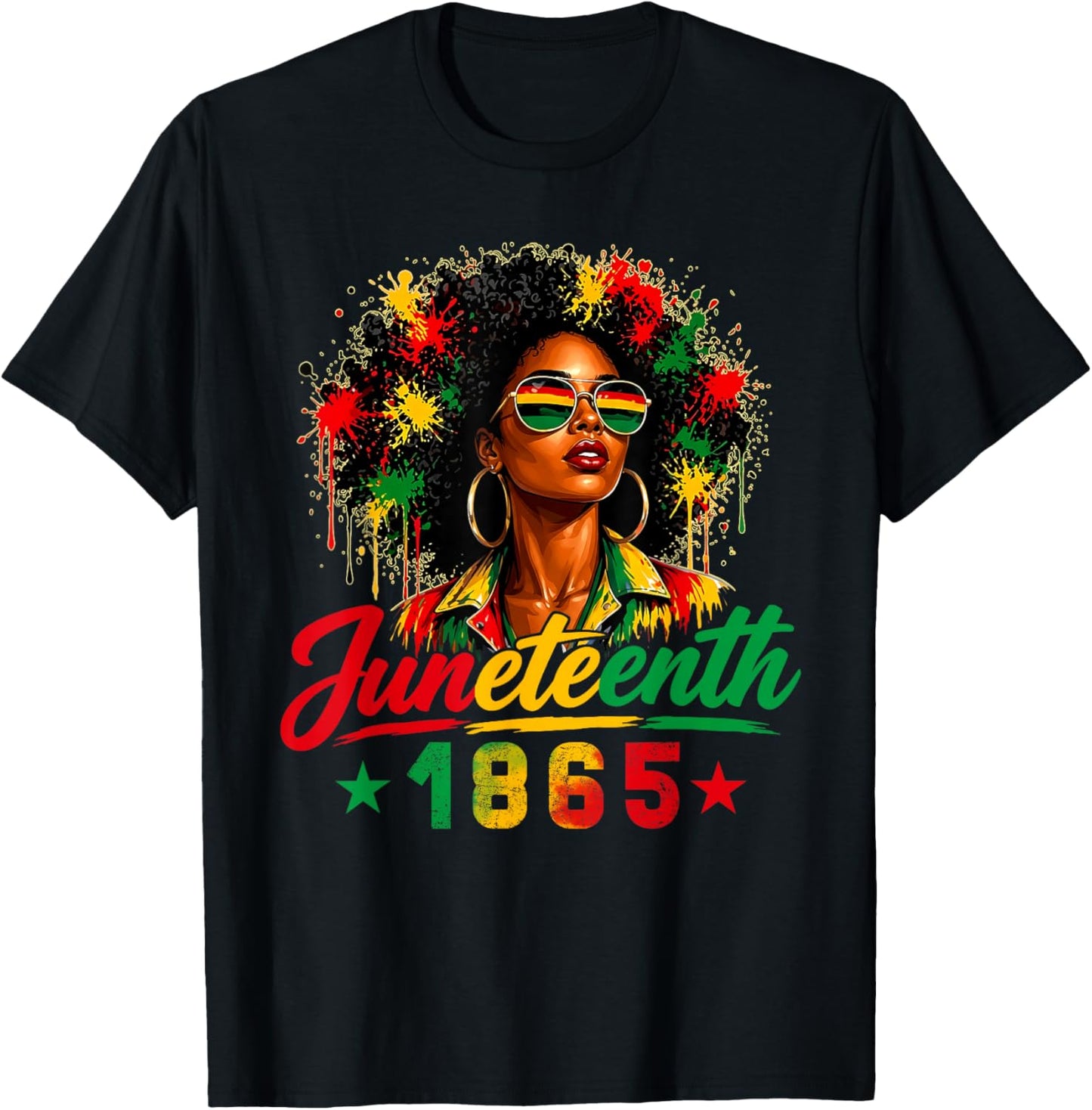 Juneteenth Celebrating Freedom African American Women 1865 T-Shirt - T-Shirt | Black