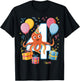 Octopus 4th birthday for boy girl 4 years old fourth Octopus T-Shirt - T-Shirt | Black