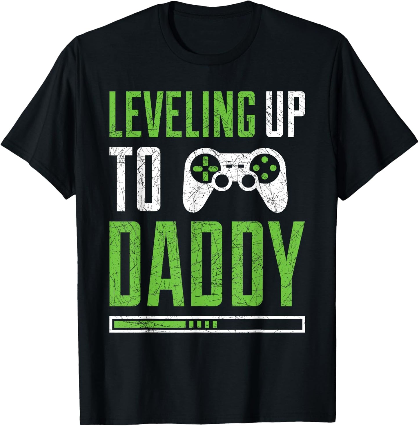 Leveling up to Daddy Promoted To Dad Shirt T-Shirt - T-Shirt | Black