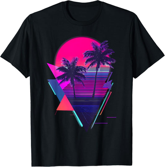 Vaporwave Retro 80s T-Shirt - T-Shirt | Black