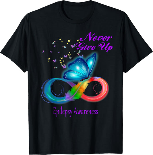 Butterfly Epilepsy Awareness T-Shirt - T-Shirt | Black
