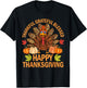 Happy Thanksgiving Funny Turkey Pumpkin Autumn Fall Family T-Shirt - T-Shirt | Black