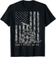 Don't Tread on Me White Camo American Flag Snake T-Shirt - T-Shirt | Black