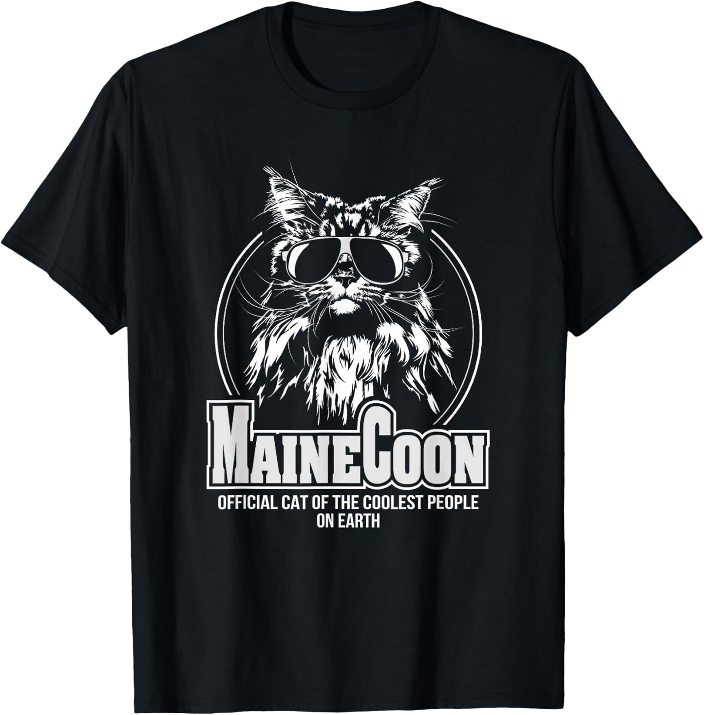 Funny Proud Maine Coon cool cat Shirt gift T-Shirt - T-Shirt | Black
