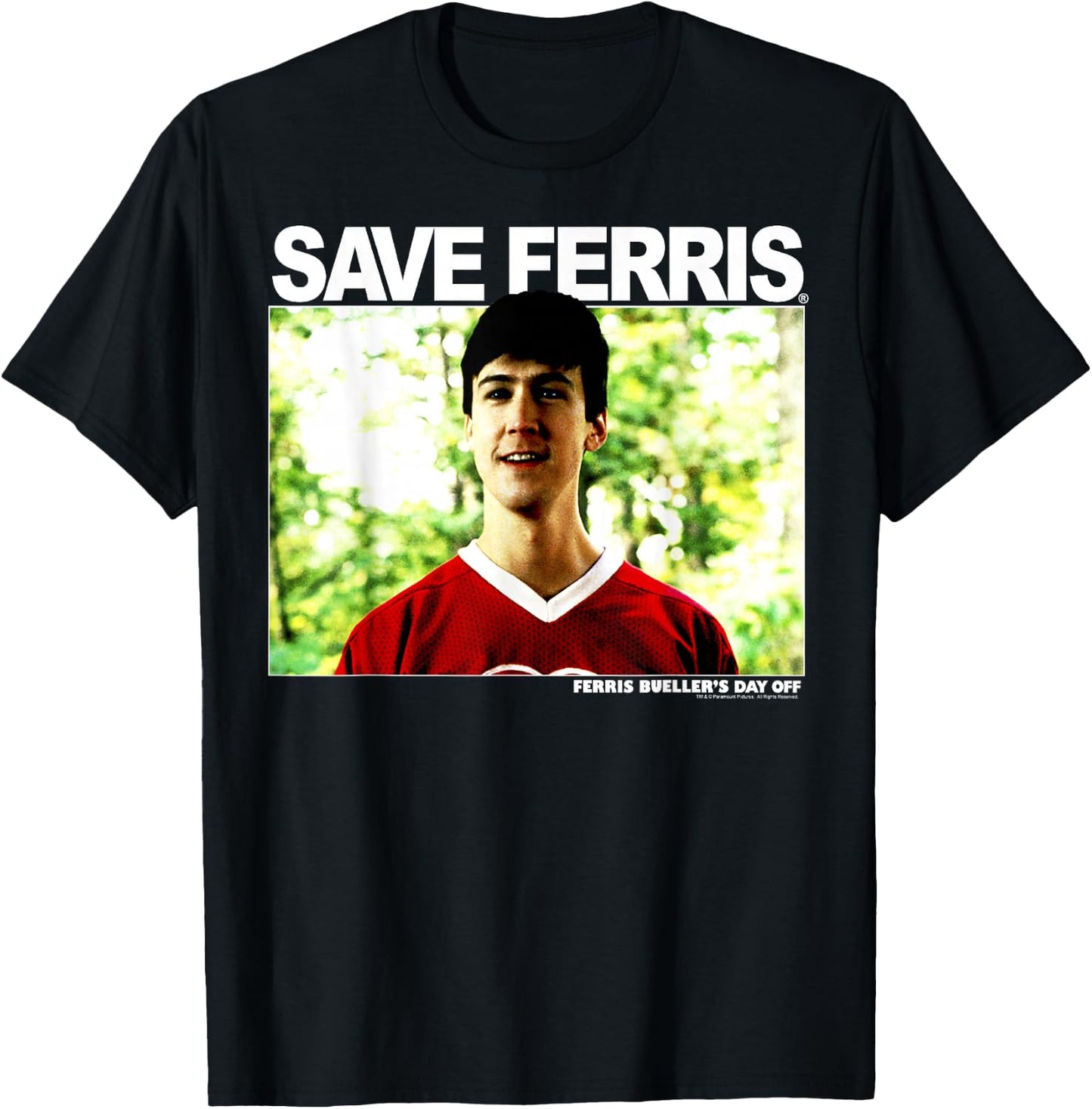 Ferris Bueller's Day Off Cameron Save Ferris Photoreal T-Shirt - T-Shirt | Black