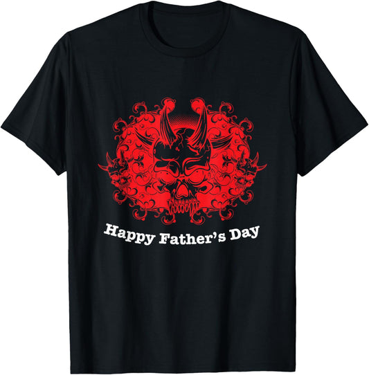 Happy Father's Day, Funny Scary Horror Gothic Black T-Shirt - T-Shirt | Black