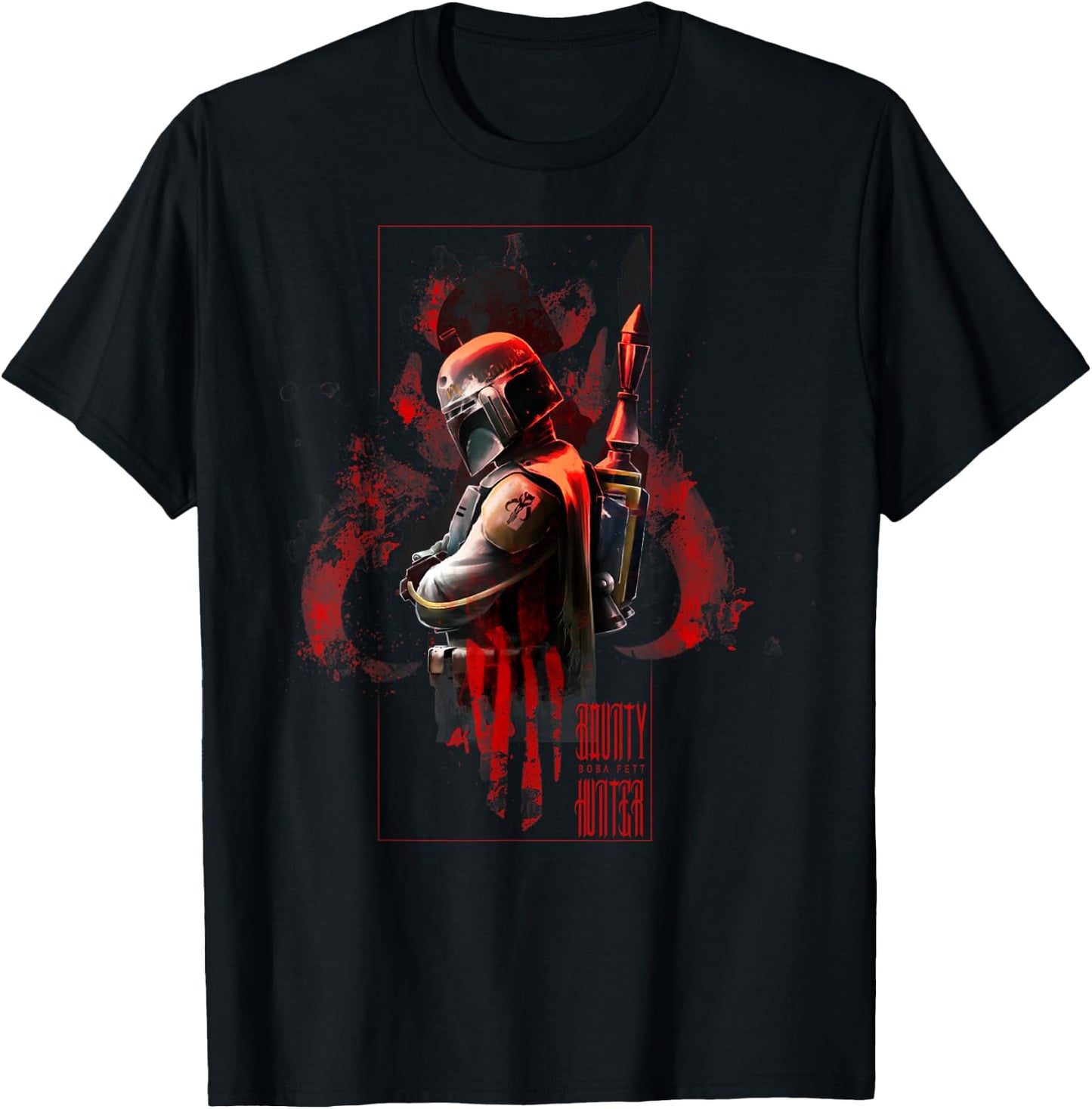 Star Wars Boba Fett Hunter Box Mandalorian Graphic T-Shirt - T-Shirt | Black