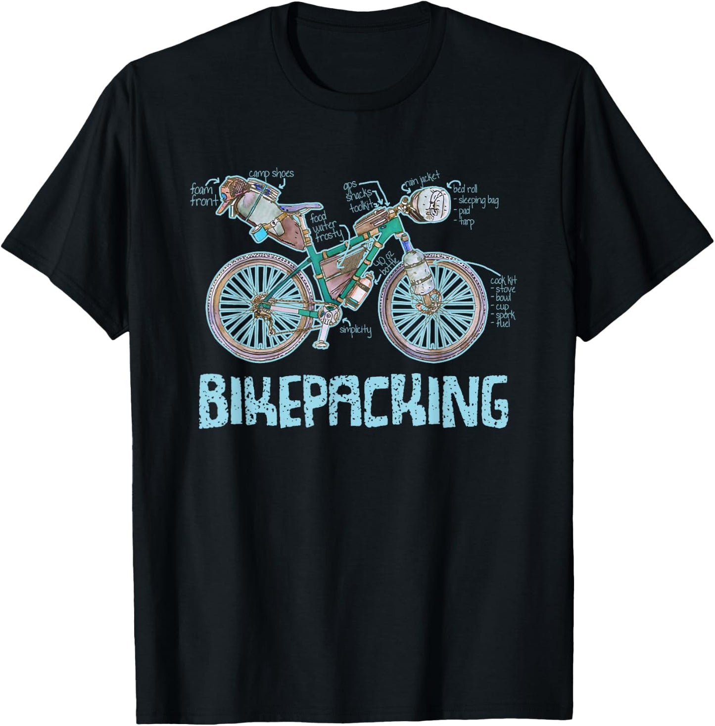 Bikepacking Gear Shirt T-Shirt - T-Shirt | Black