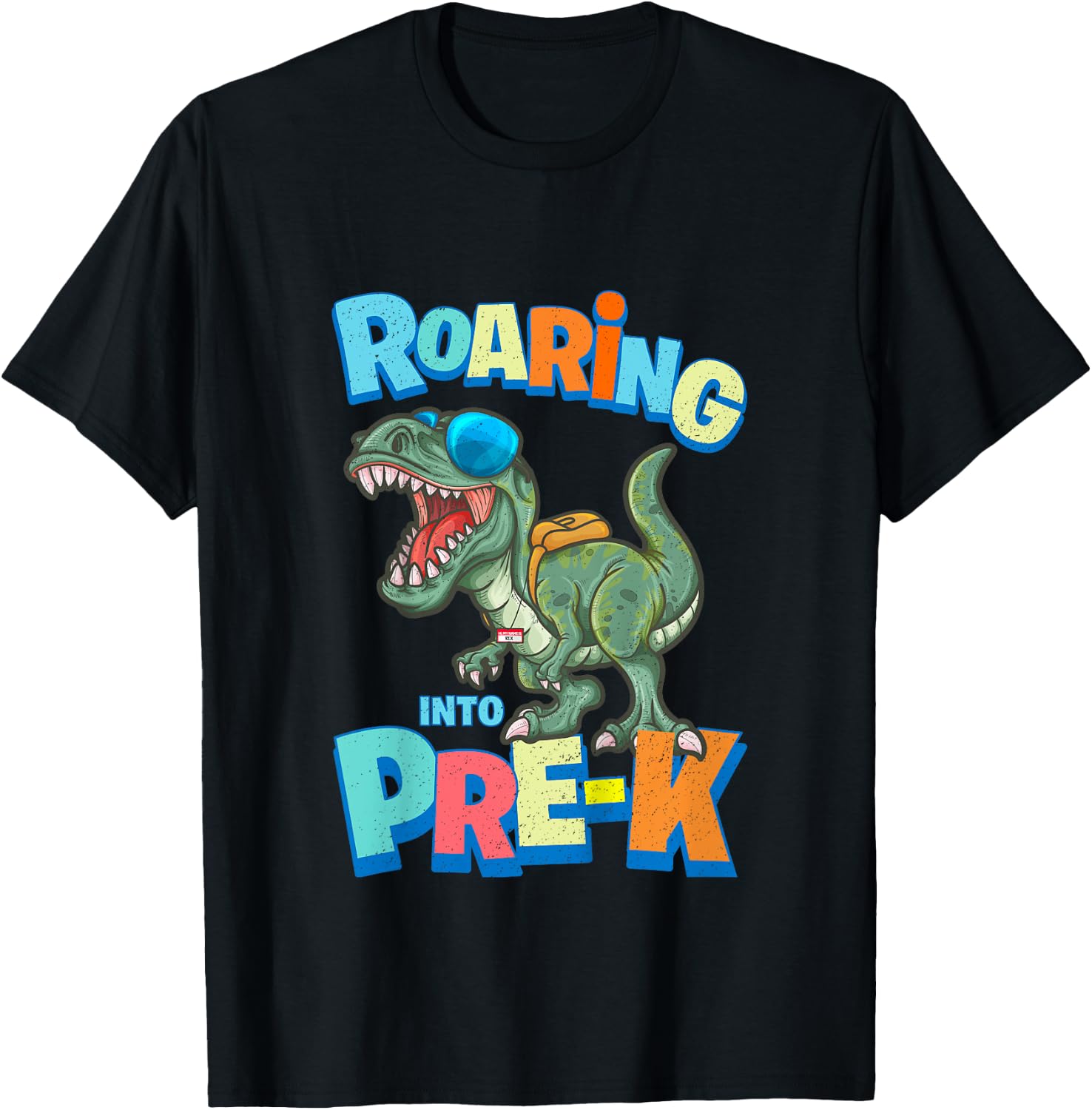 First Day of PRE-K Dinosaur Back to School T Rex Preschool T-Shirt - T-Shirt | Black