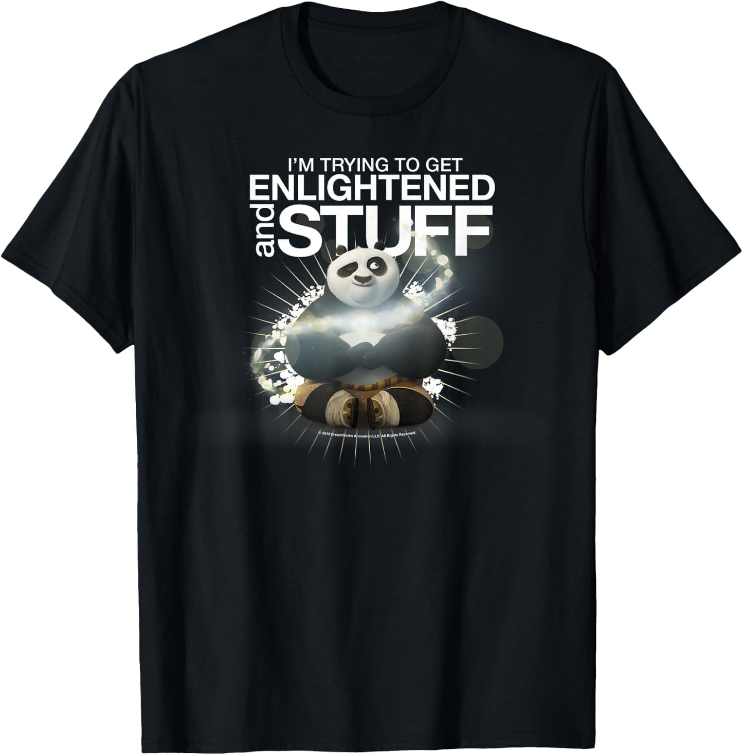 Kung Fu Panda Enlightened And Stuff Po Portrait T-Shirt - T-Shirt | Black