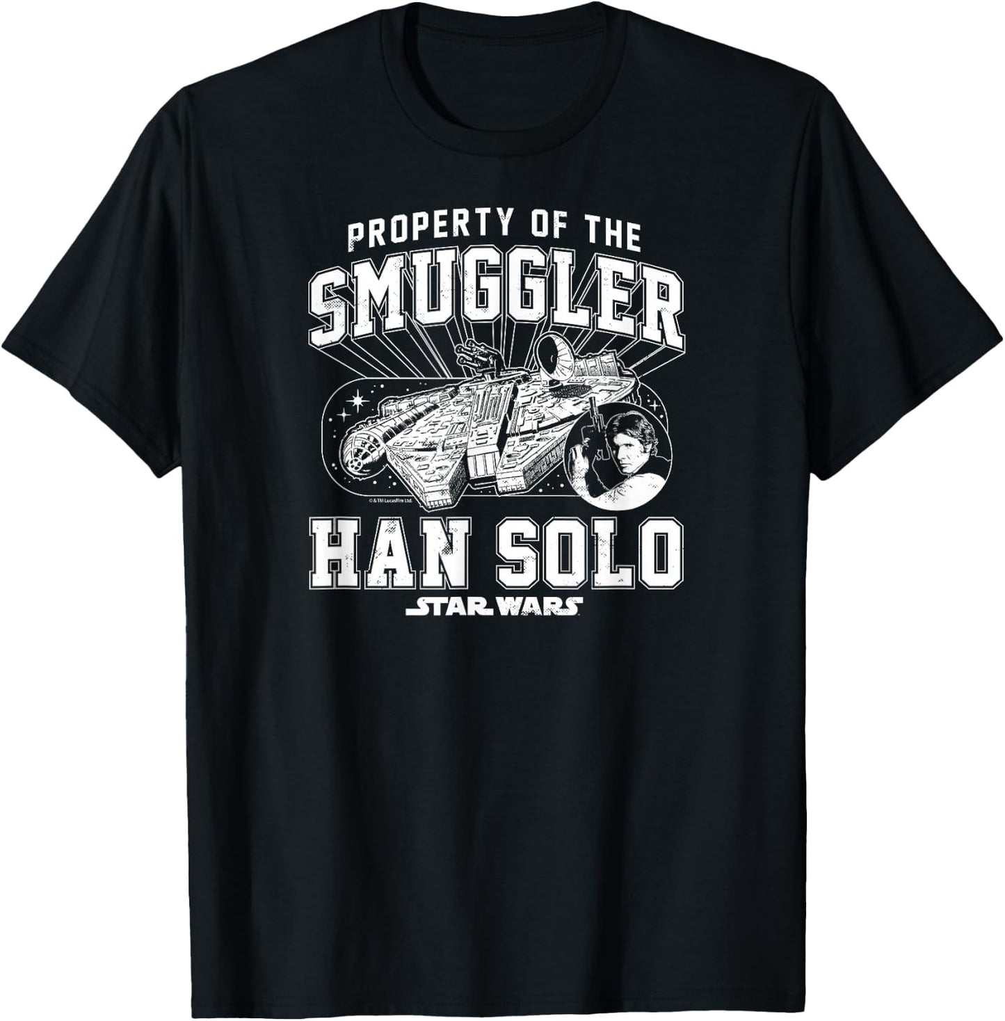Star Wars - Property Of The Smuggler Han Solo T-Shirt - T-Shirt | Black