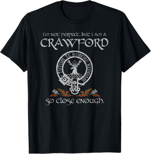 Crawford Clan Proud Heritage Scottish Last Name Vintage T-Shirt - T-Shirt | Black